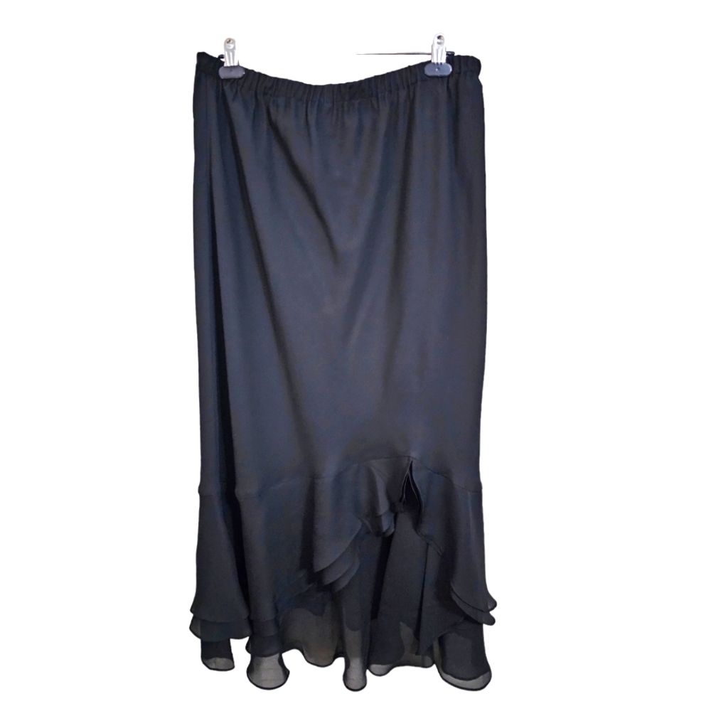 NWT Roaman's black fit and flare skirt size 20W